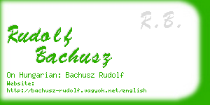 rudolf bachusz business card